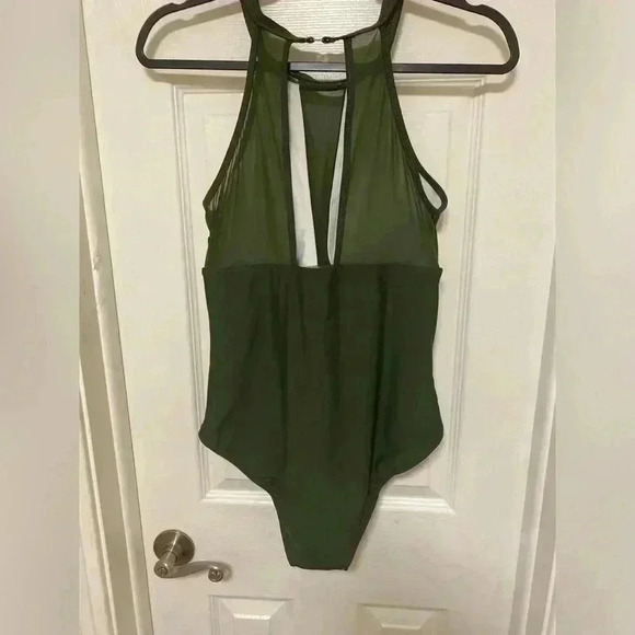 💚Womens one piece sexy green swimsuit size Large💚 - Picture 8 of 12